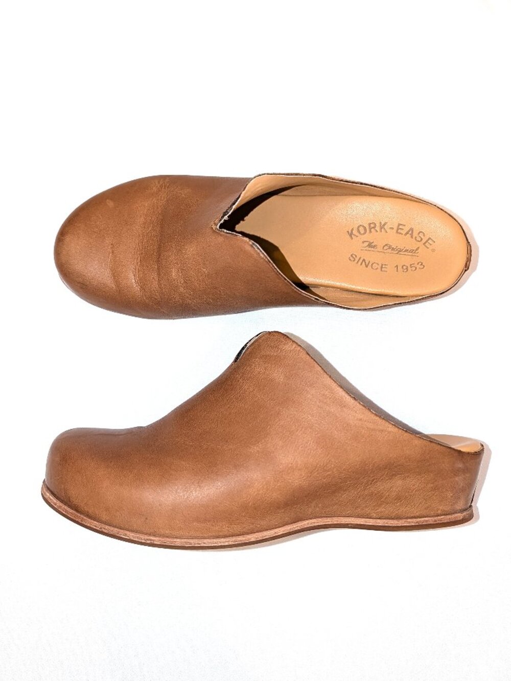 LIKE NEW Kork-Ease | Para Brown Leather Clogs Mules | Size 8M